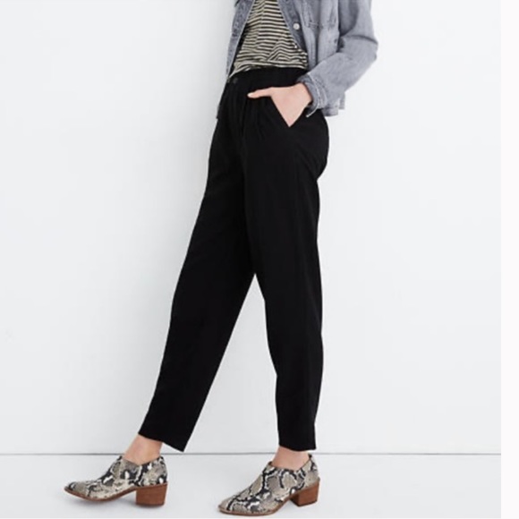 Madewell Pants - Madewell Drapey Track Trousers Pants Black Size XS